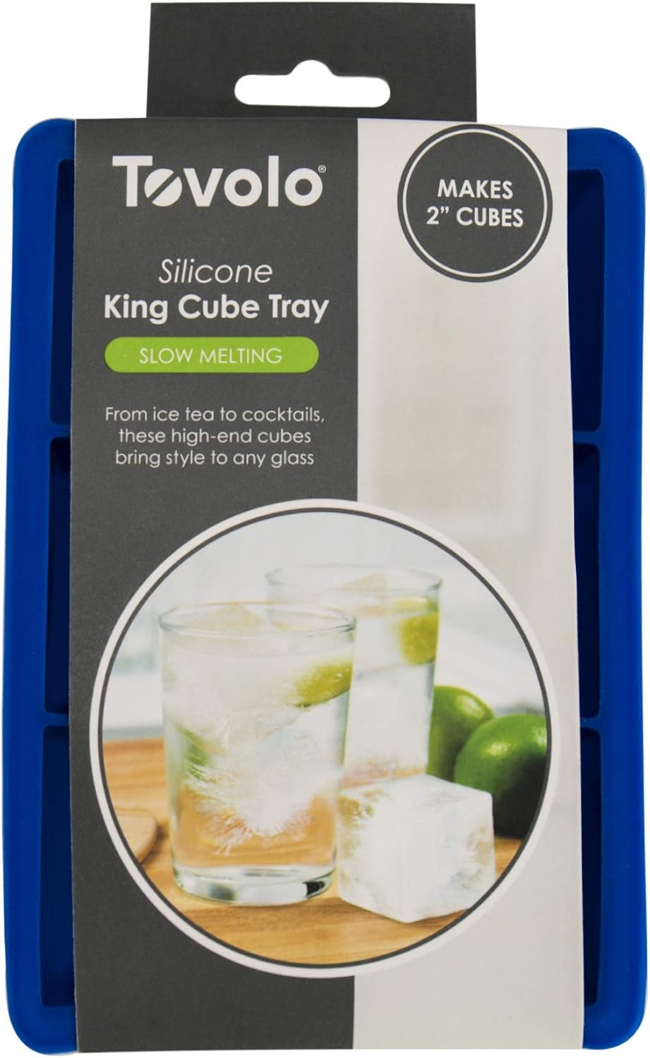 Tovolo King Cube - Spring Green Single Ice Tray Single Ice Tray Stratus Blue image number 3