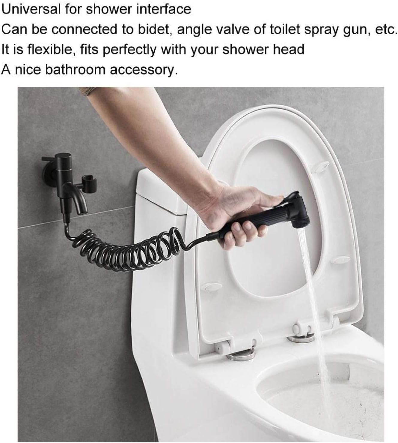 Shower Hose with Copper Cap - PU and Copper Bidet Hose for Bathroom image number 1