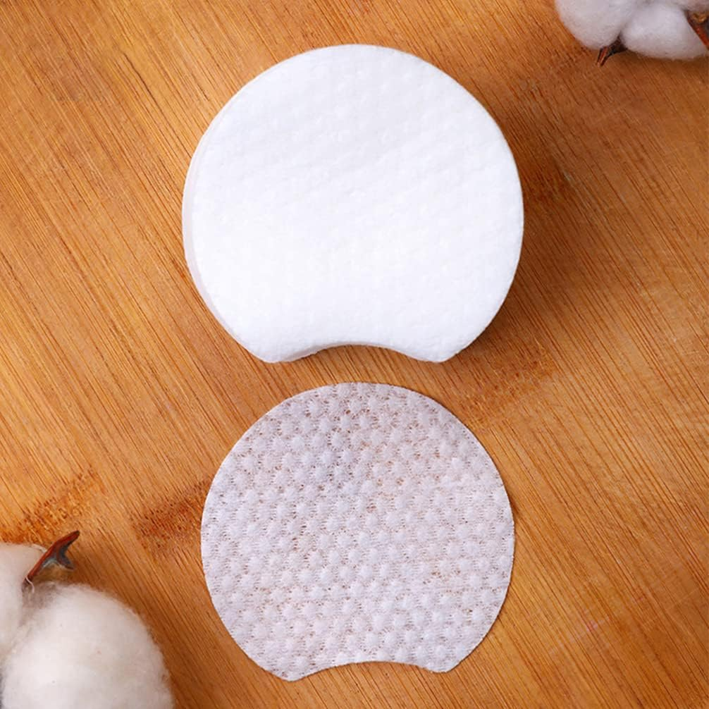 1200Pcs Pearl Pattern Makeup Remover Cotton Cosmetic Pads for Face Organic Cotton Rounds Eye Makeup Pads Lint Wipes Travel Non-Woven Fabric Multipurpose Non-Woven Mat - White 1 image number 2
