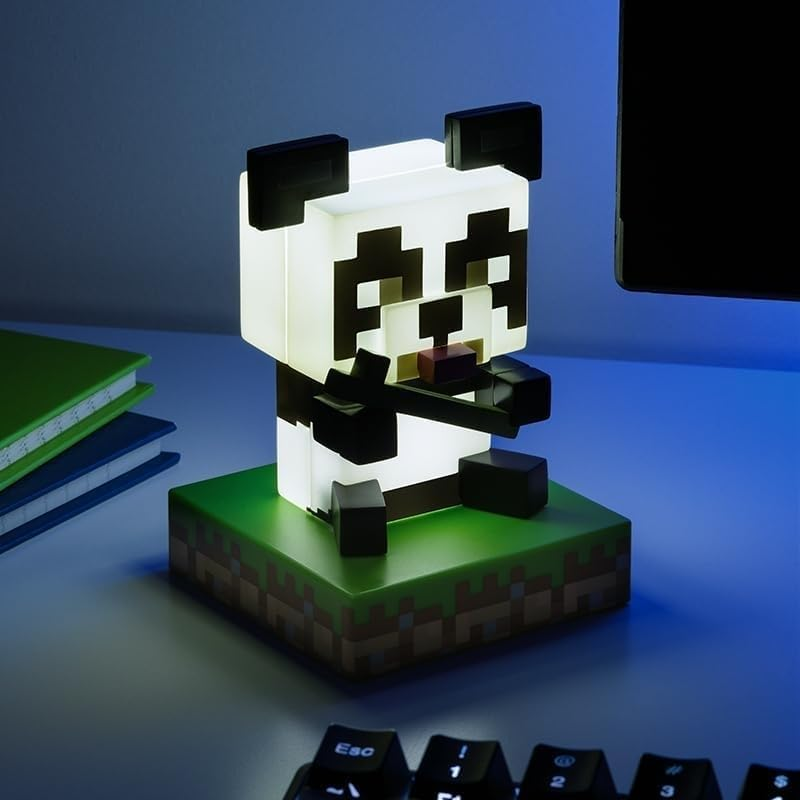 Paladone Minecraft Officially Licensed Panda Free Standing Desk Light, Gaming Room Decor and Merchandise for Boys and Girls, Nightlight Gift Accessory for Playroom and Bedroom image number 5