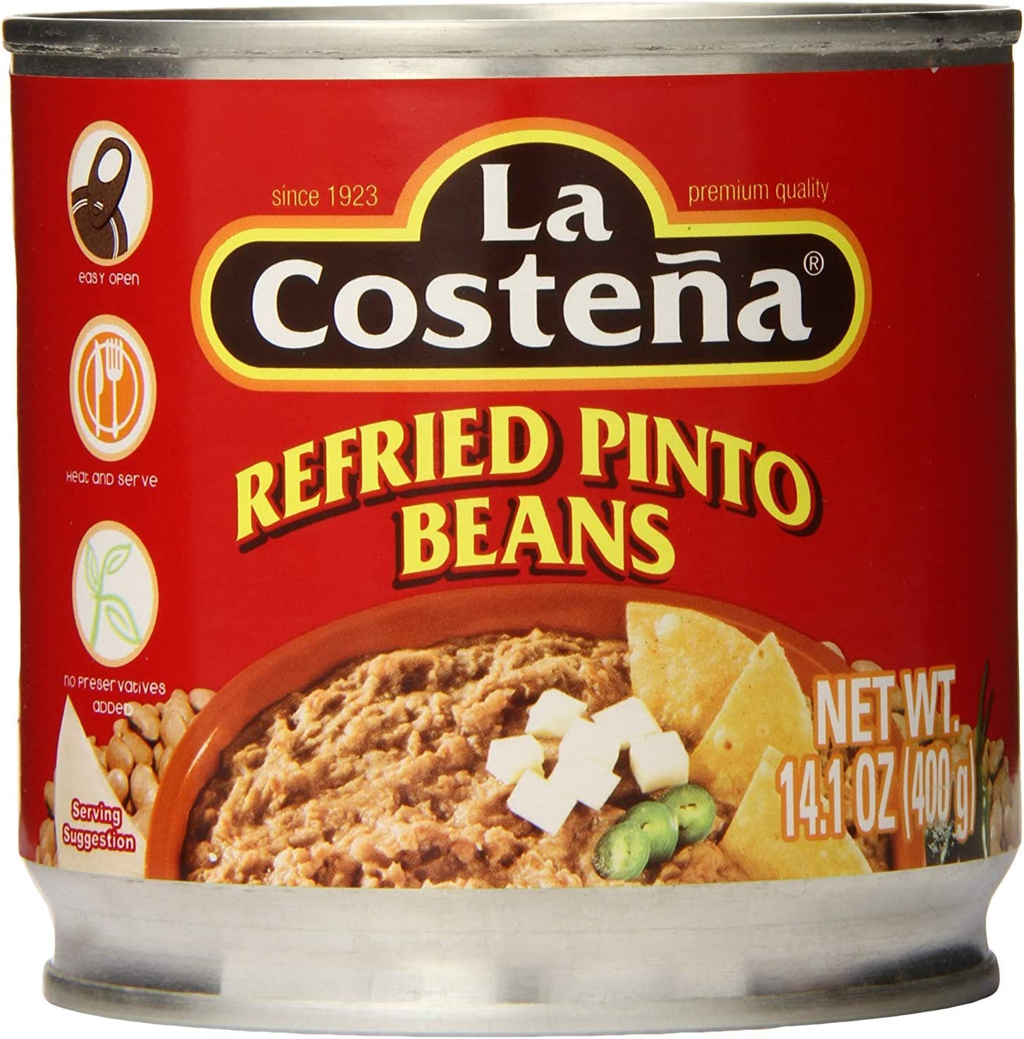La Costena Refried Pinto Bean, 400 G