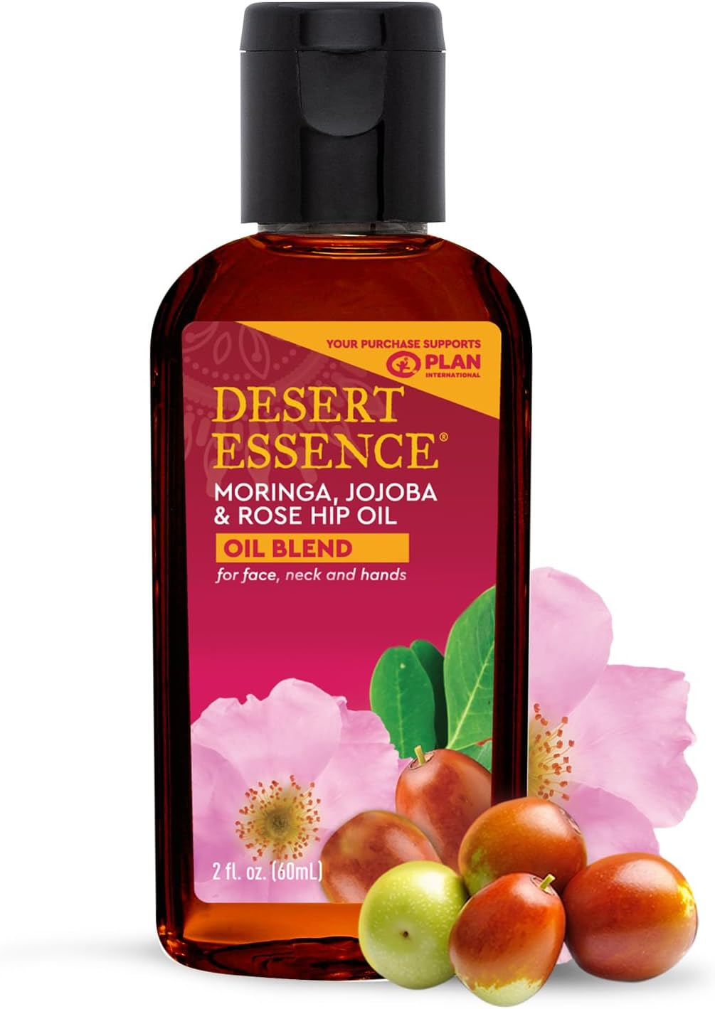 Desert Essence Moringa with Jojoba and Rose Hip Oil, 2 Fluid Ounce image number 2