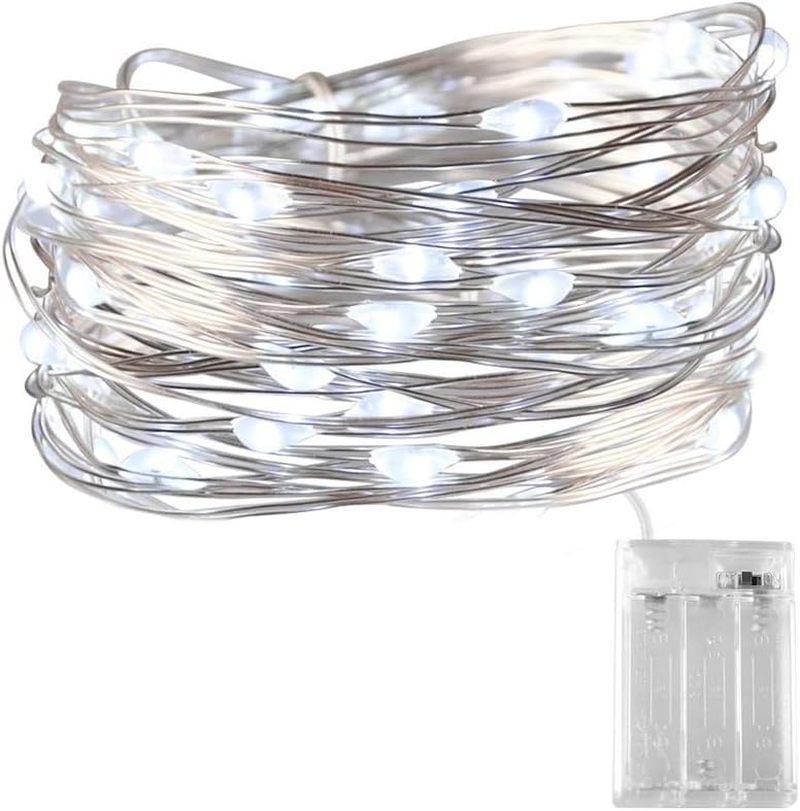 Brightium 5M Cool White LED String Lights Copper Wire 3AA Battery Ideal for Decoration and Ambience
