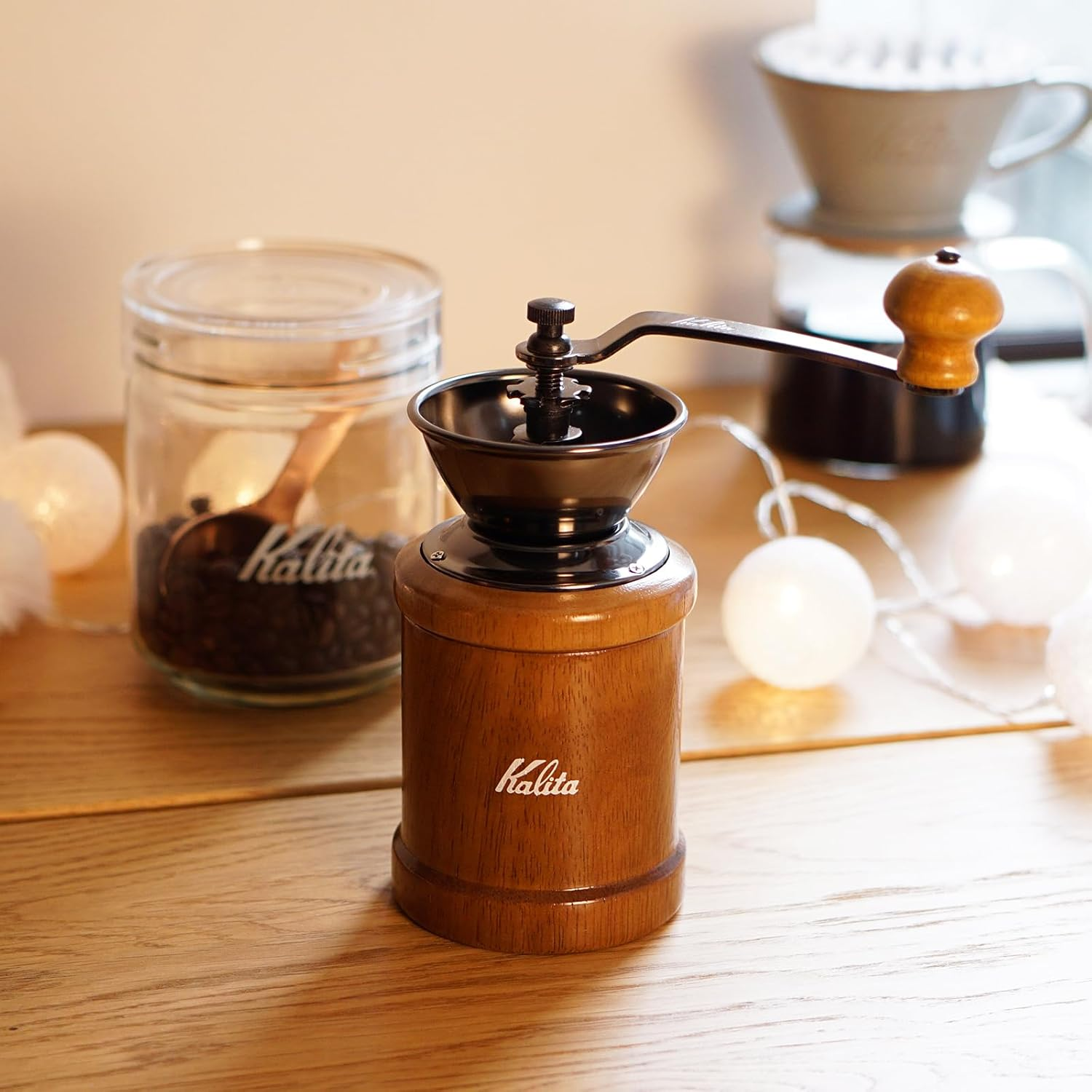 Kalita KH-3AM Wooden Coffee Grinder, Hand Coffee Grinder, Adjustable Grind for Outdoor & Camping image number 6