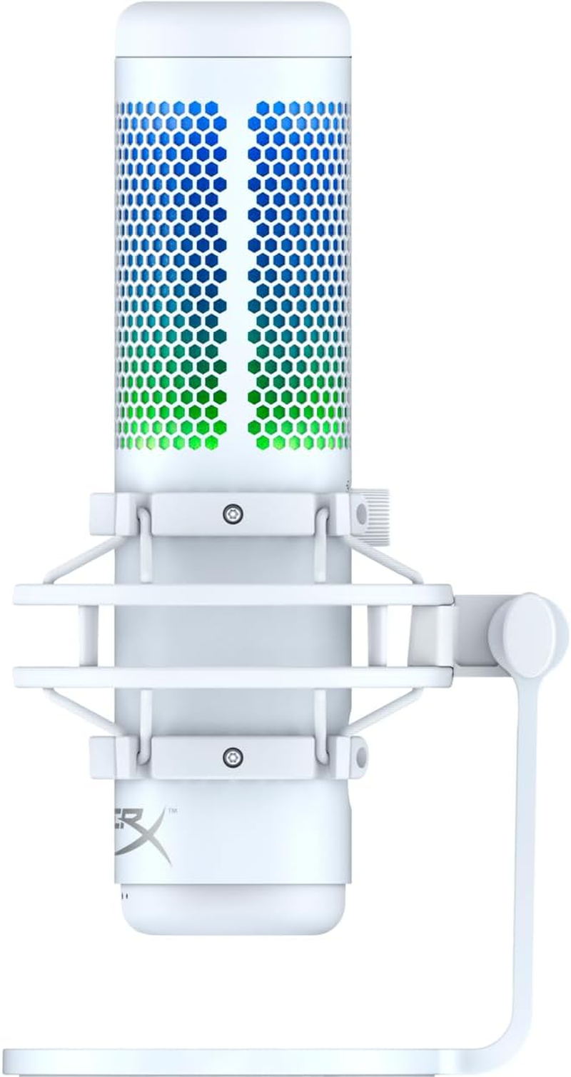 Hyperx Quadcast S Wired Multi-Pattern USB Electret Condenser Microphone, White - White image number 6