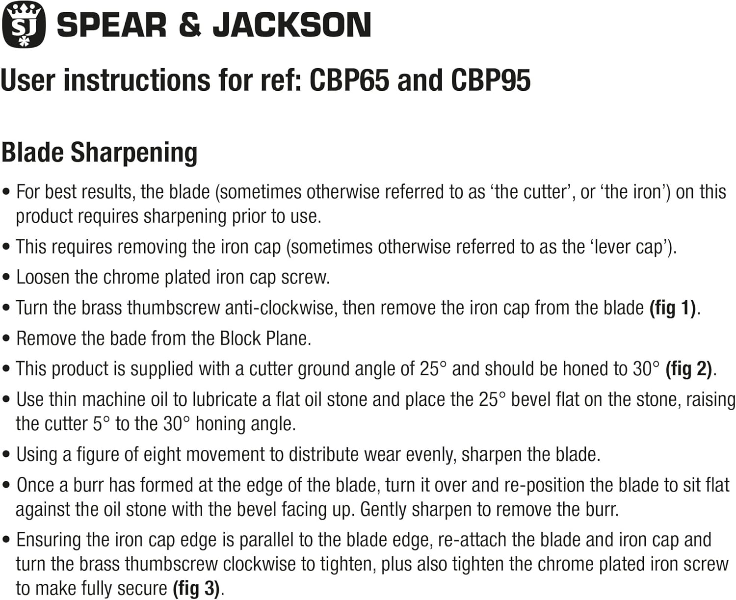 Spear & Jackson CBP65 Carpenters 6 1/2 Block Plane image number 5