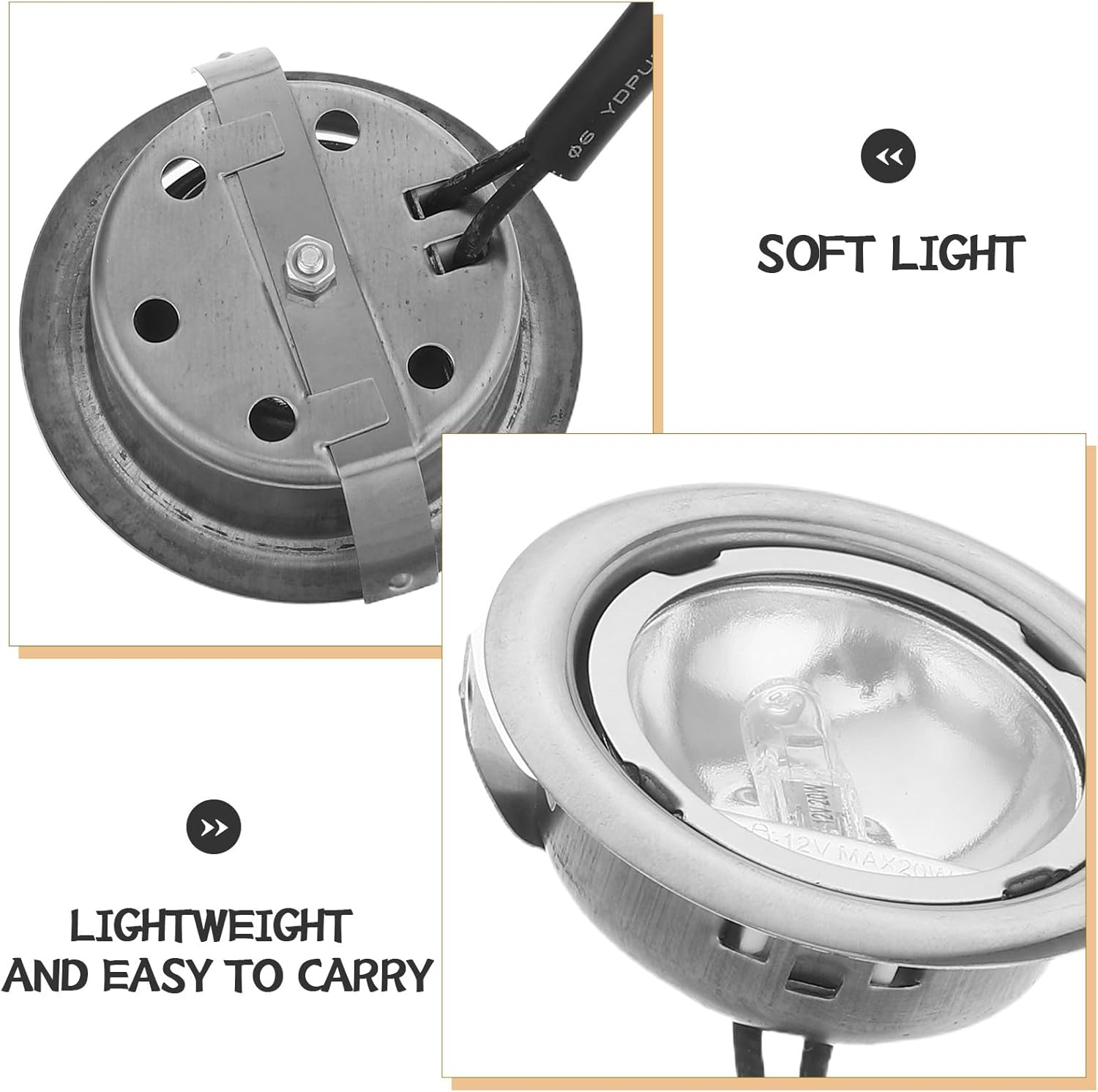 COHEALI 2Pcs Range Hood Light: round Led Bulbs for Range Hood Light Replacement 12V Kitchen over Stove Lighting for Home Hotel and Restaurants image number 1