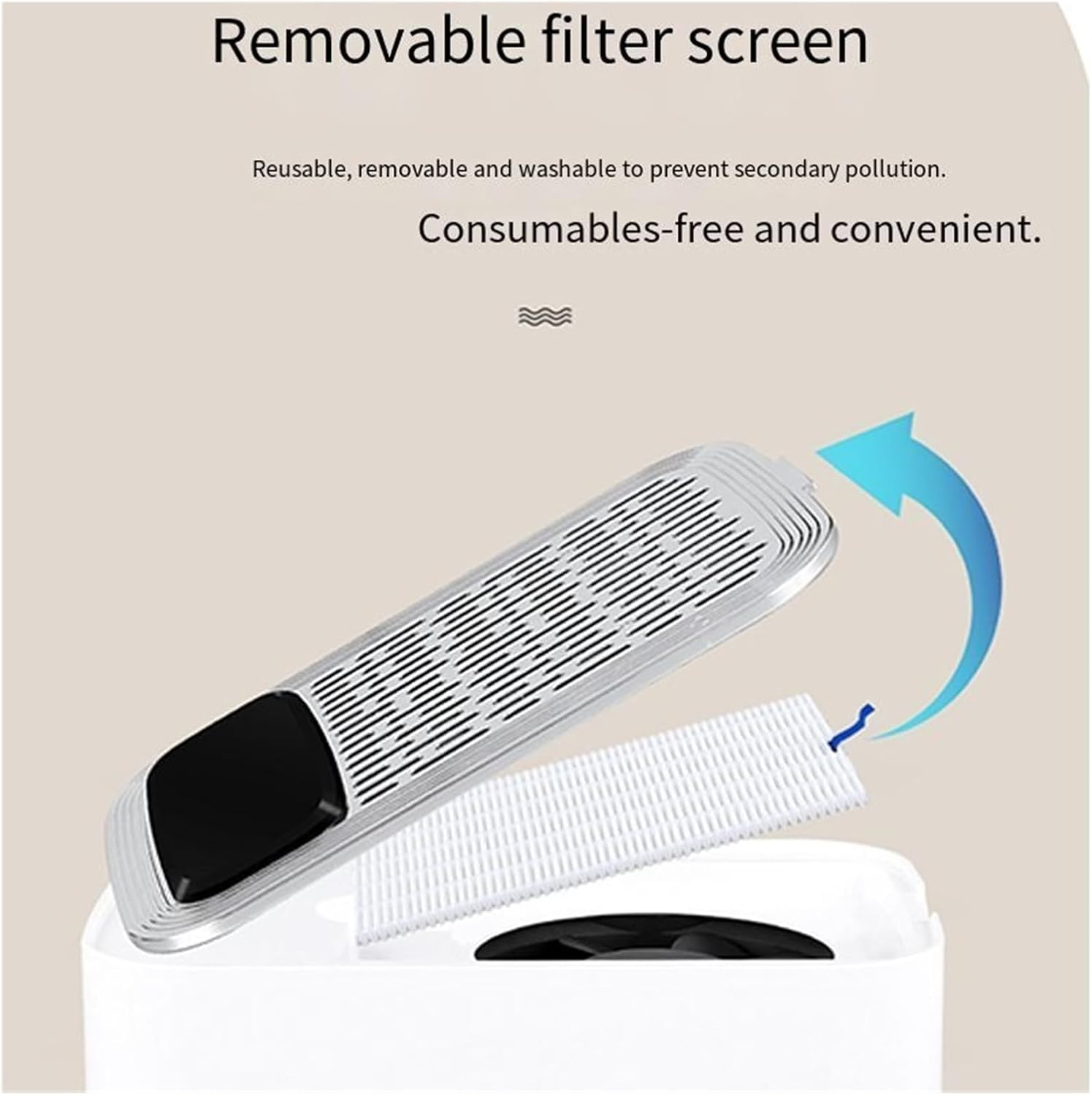 Nail Dust Collector, 150W High Power Charge Nail Vacuum Cleaner Charge Desktop Nail Vacuum Cleaner Manicure Dust Collector Exhaust Fan with Filters(Blue) - Black image number 3