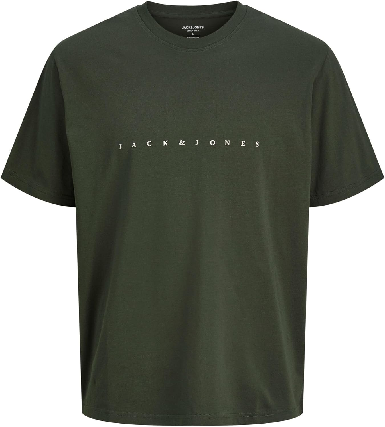 Jack & Jones Basic T-Shirt Logo Print Short Sleeve Shirt Crew Neck Short Sleeve plus Size JJESTAR, Dark Navy Blue, EU7XL US5XL