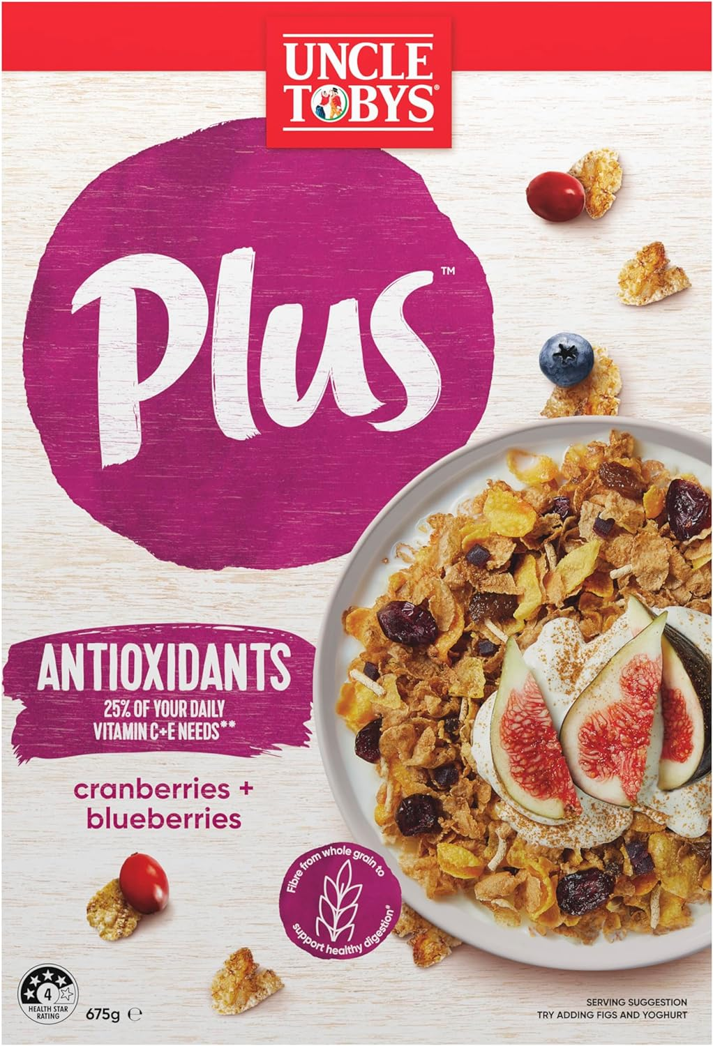 Uncle Tobys plus Antioxidant Breakfast Cereal 675 G