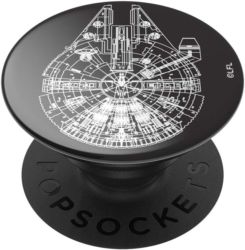 Popsockets Popgrip - Expanding Stand and Grip with a Swappable Top for Smartphones and Tablets -Millenium Falcon Aluminum image number 5