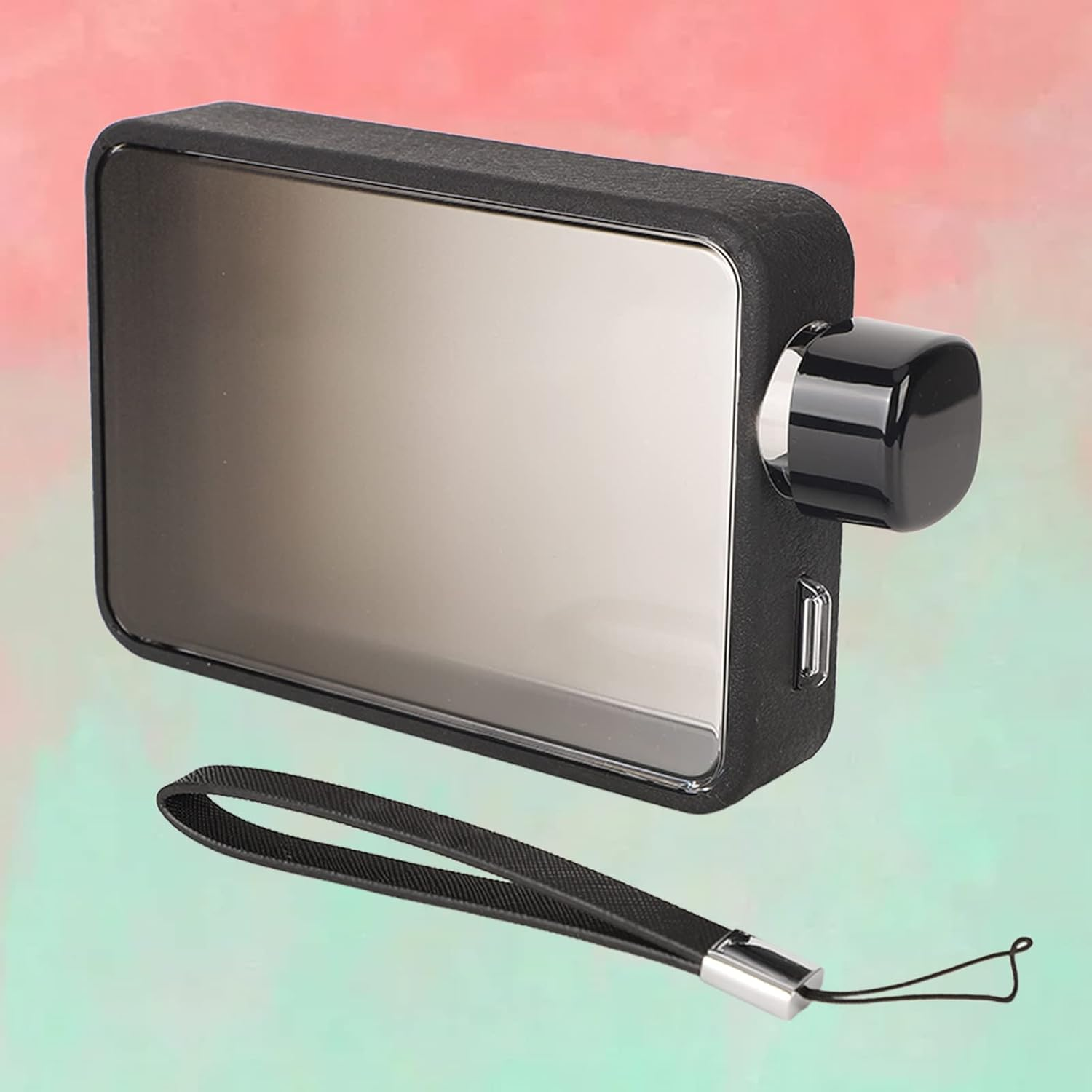 Gugxiom 13OZ Flat Water Bottle, A5 Portable Travel Mug, Handbag Slim Cold Flask, Unique Gradient Design, for Outdoor Sports Camping Gym Cycling Hiking (Gradient Black) (Gugxiomubnz7Cpgdm-11) - Gradient Pink image number 2