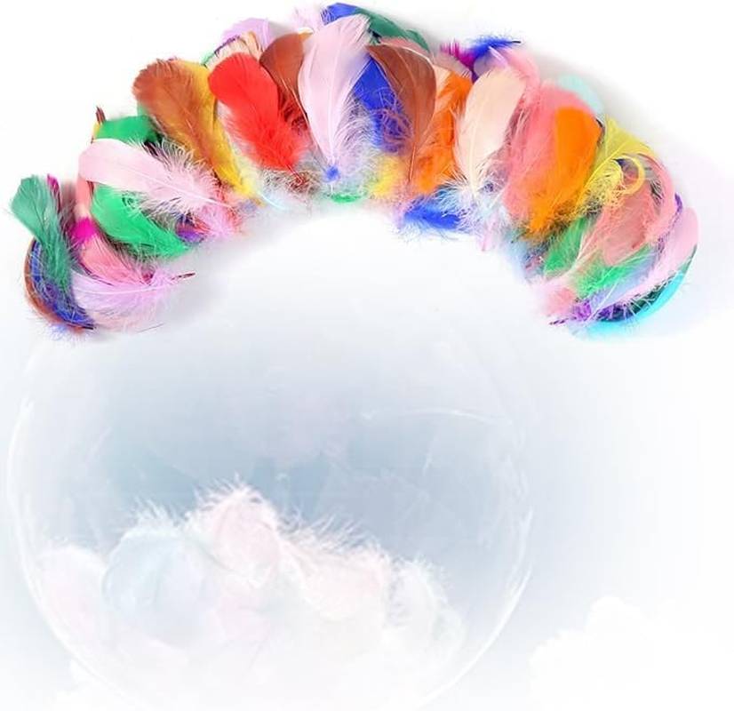WEZCHUGHAOL Colorful Feathers Assortment for DIY Crafts and Decorations - Vibrant Plume Fluffy Feathers for Dream Catchers, Jewelry Making, and Home D&eacute;cor