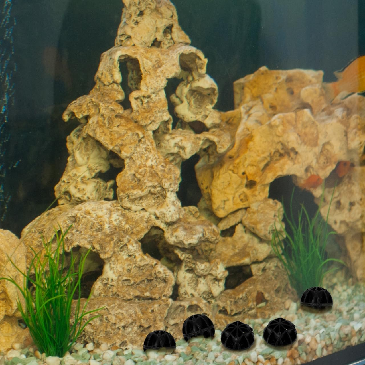 POPETPOP 100Pcs Aquarium Carbon Fish Tank Filter Media Aquarium Substrate Biological Balls Aquarium Filter Media Biochemical Balls Biological Filter Media Filter Media Balls Sponge Mali image number 4