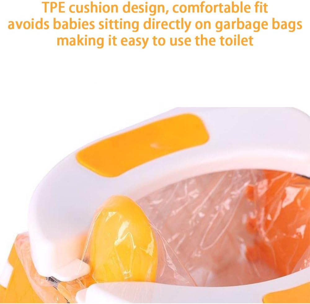 Portable Potty,Foldable Potty Training Seat,Potty Chair,Car Small Toilet,Kids Oldable Urinal,With 30Pcs Trash Bag,For Home, Car, Outdoor,Indoor,Travel, Picni (Orange) image number 5
