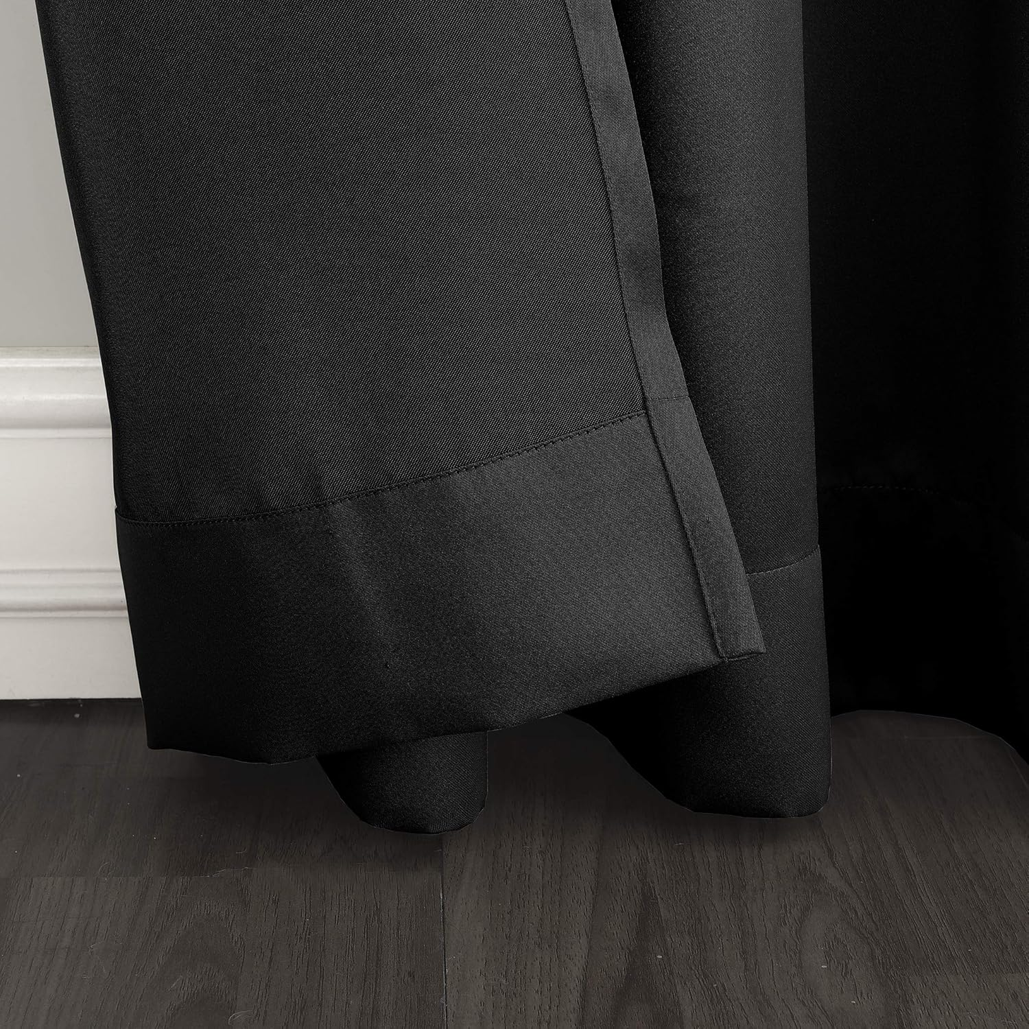 Sun Zero Barrow Energy Efficient Patio Door Curtain Panel, 100" X 84", Black - Black image number 4