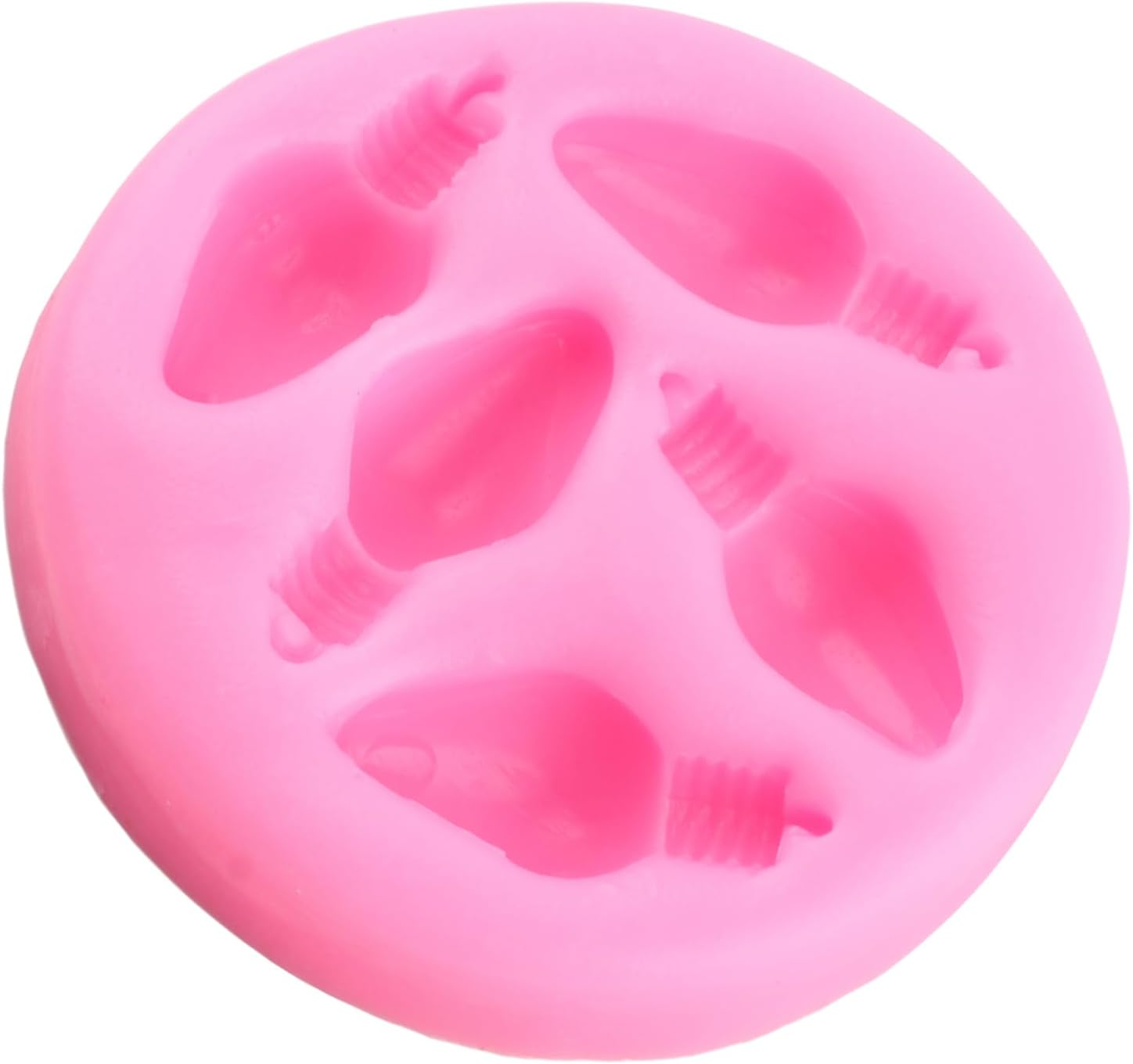 Light Bulb Silicone Mould Christmas Light Bulb Chocolate Fondant Moulds for Cupcake Topper Cake Decoration Polymer Clay Candy Gum Paste image number 2