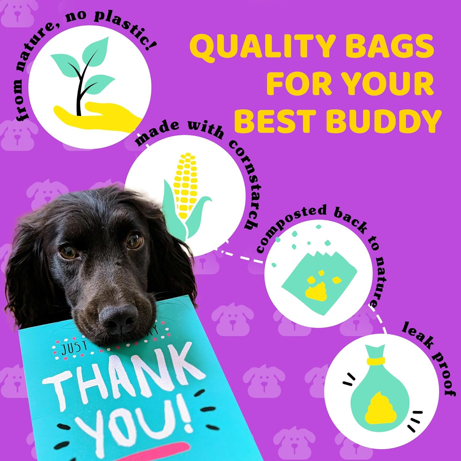 OOPS Compostable Dog Poop Bags, Certified Compostable, Unscented 240/120 Counts 16/8 Rolls Pet Waste Bags, Strong Extra Thick Leak Proof Poo Bag Rolls for Dogs and Cats, 22 X 33 CM (8 Rolls) image number 6