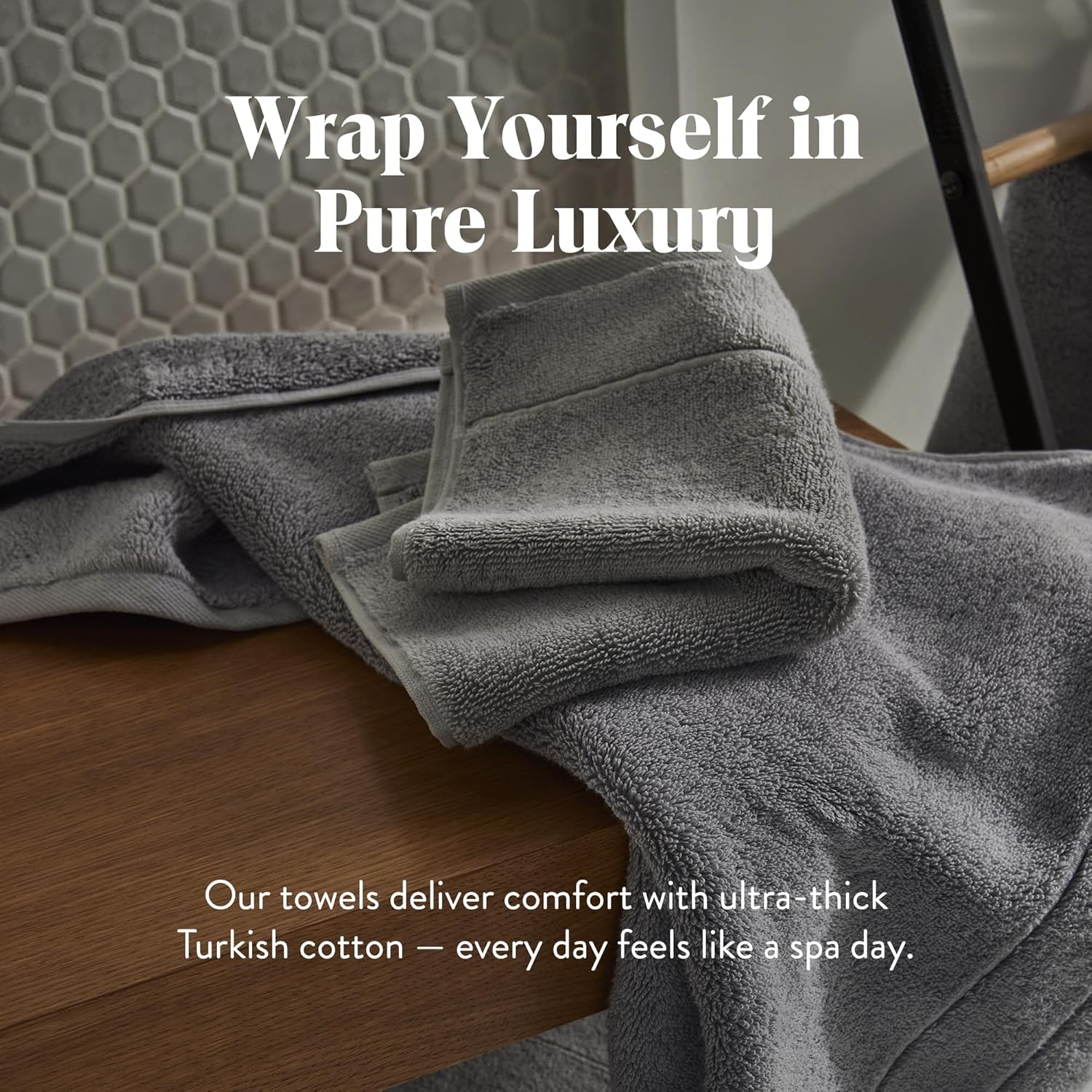 Brooklinen Super-Plush Bath Towels - Set of 2, Smoke Gray, 100% Cotton | Best Luxury Spa Towels image number 3