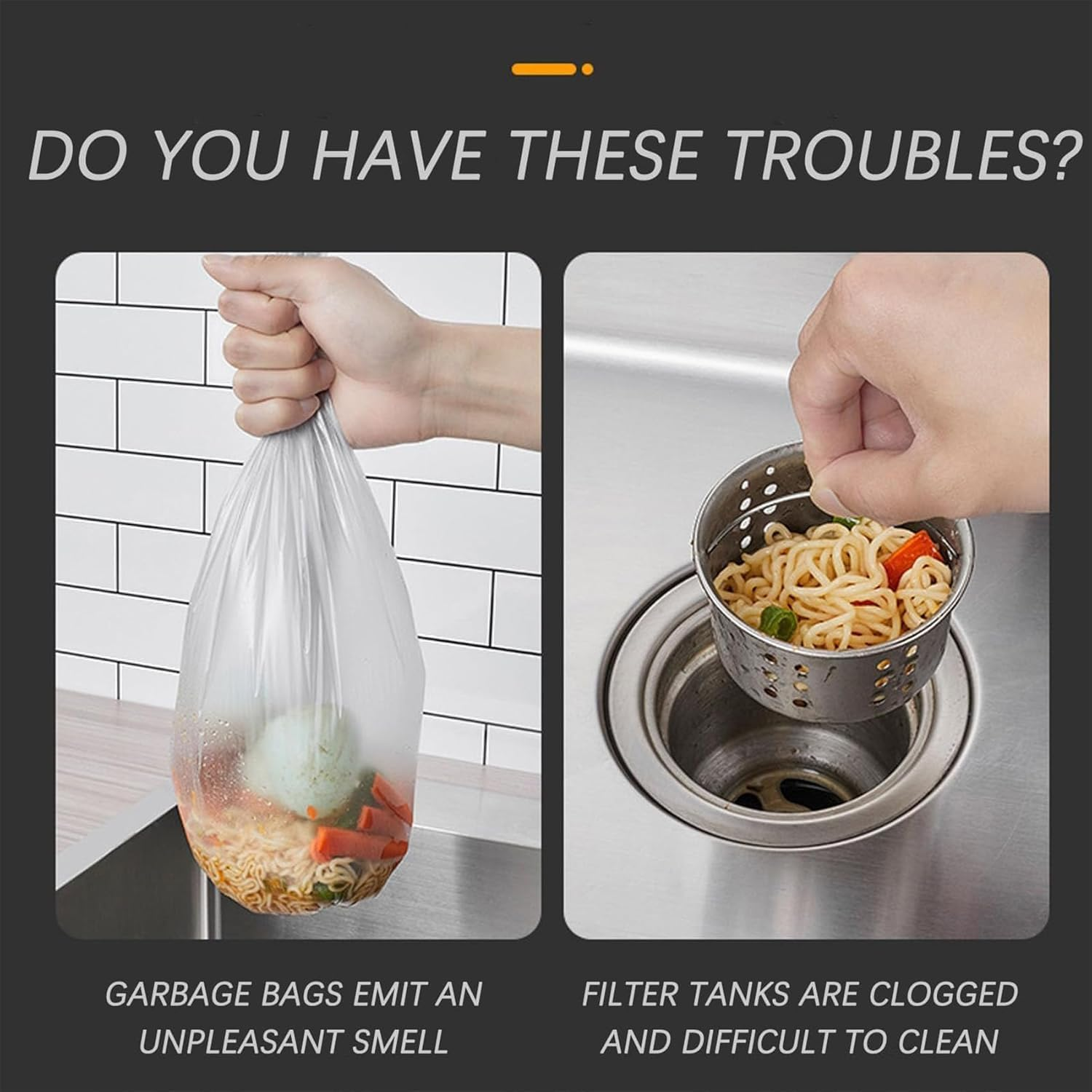 Rotatable Kitchen Sink Strainer with 100 Pcs Filter Mesh Bags,Waste Rack Sink, Food Catcher Filter Holder for Sink (Green) image number 5