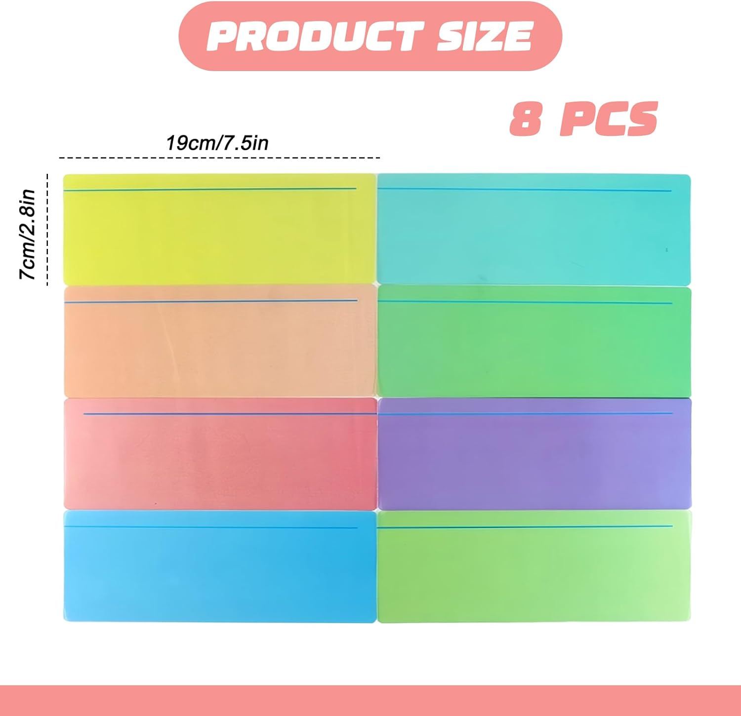8PCS Coloured Overlays for Reading, Dyslexia Aids with Protective Case, Easy Identification for Dyslexia, ADHD, Irlen Syndrome & Visual Stress