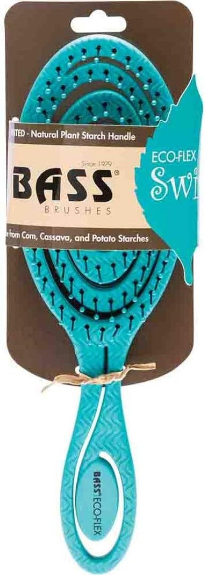 BASS BRUSHES Bio-Flex Detangler Hair Brush - 1 (Teal)