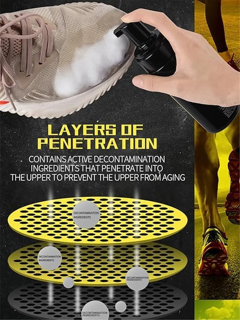 Sneaker & Shoe Cleaning Kit &ndash; Cleaner & Care Kit for Leather, Suede, Canvas, and Mesh Shoes &ndash; Includes Brush, Solution, Cloth, and Protector Spray &ndash; Perfect for White, Athletic, & Designer Sneaker image number 1