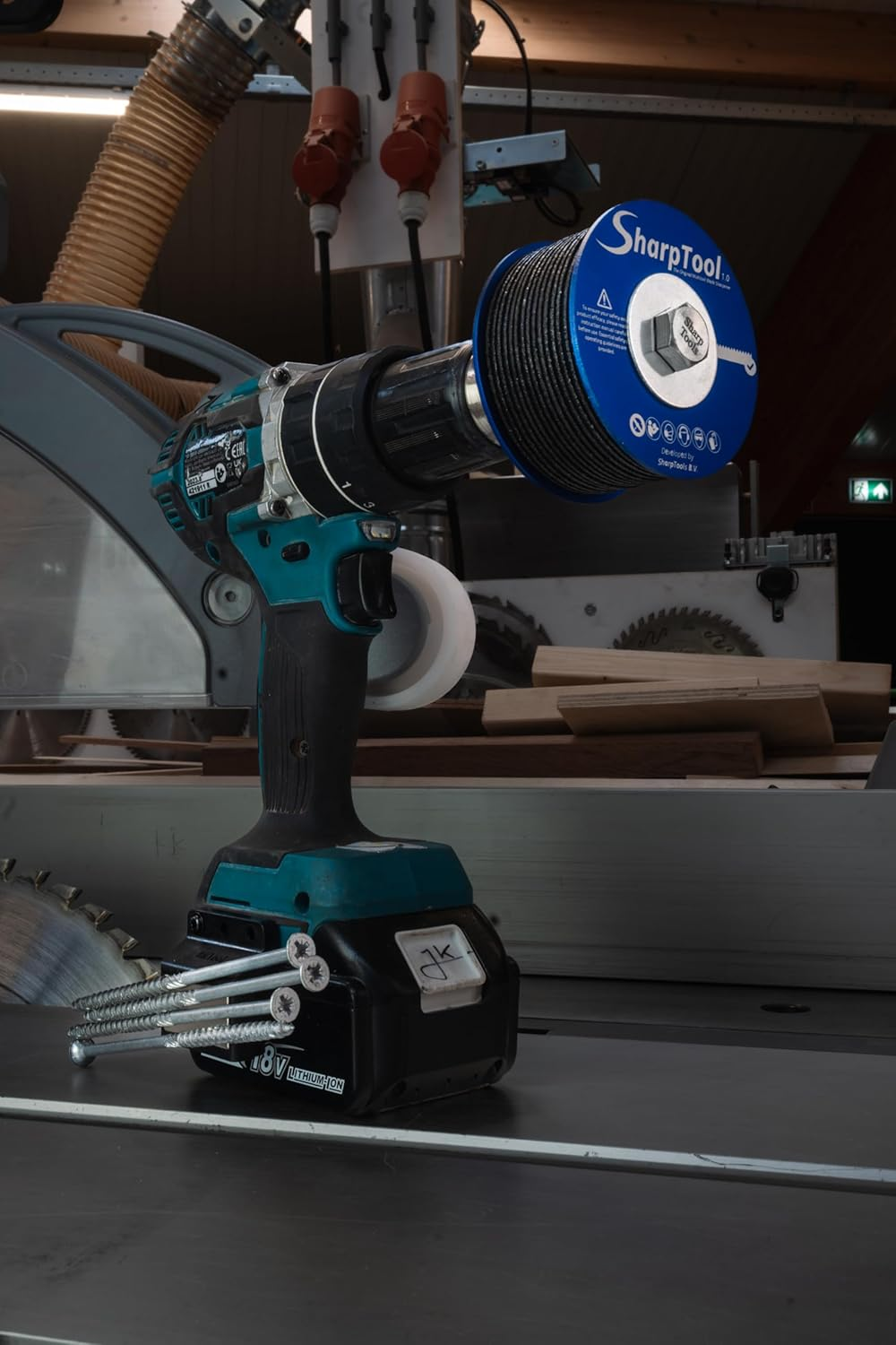 Sharptool 1.0 Multitool Saw Blades Sharpening - Multifunctional Tool Accessory for Resharpening Plunge Saw Blades, Oscillating Tool Accessories - Saw Blade Sharpener for Drill - 35 Mm image number 1