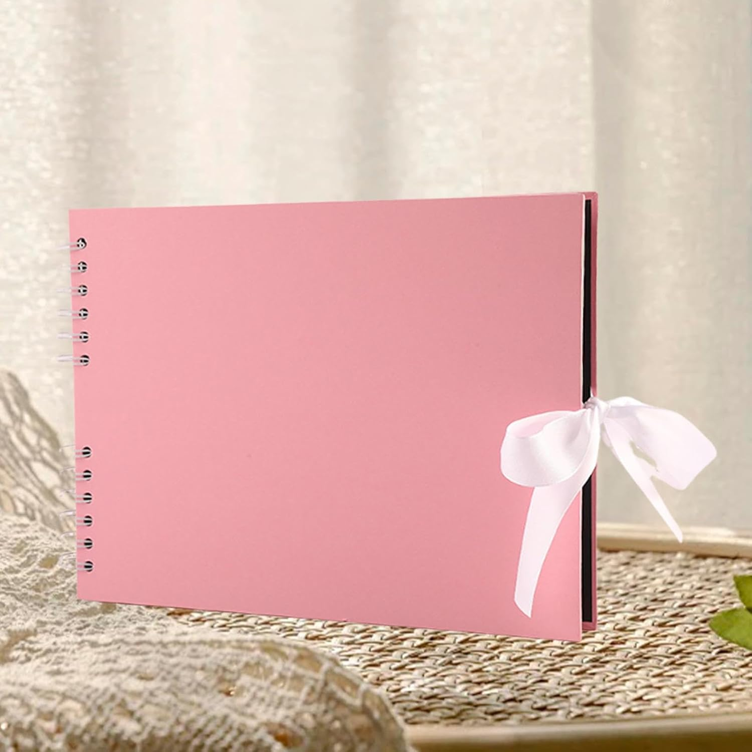 Qianly Scrapbook Photo Album for Unique Events and Family Moments, Pink image number 3