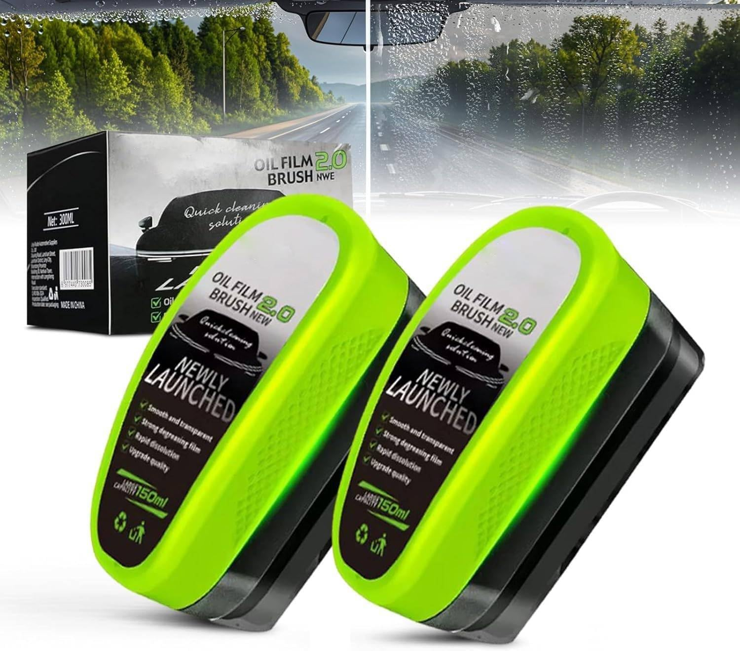 Automotive Oil Film Cleaning Brush for Car Windows, Clear Vision Glass Cleaner, Windshield Cleaner, Anti-Rain Fog Cleaning Glass Brush, Improves Clarity（2Pack） image number 5