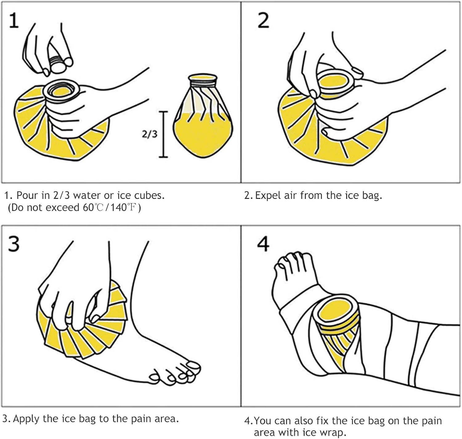 Linsonk Soft Ice Packs for Injuries Reusable for Kids Adults Cold Therapy Packs for Shoulder Wrist Knee Leg Pain Cold Compress for Swelling Bruises Wisdom Teeth Breastfeeding Headaches image number 3