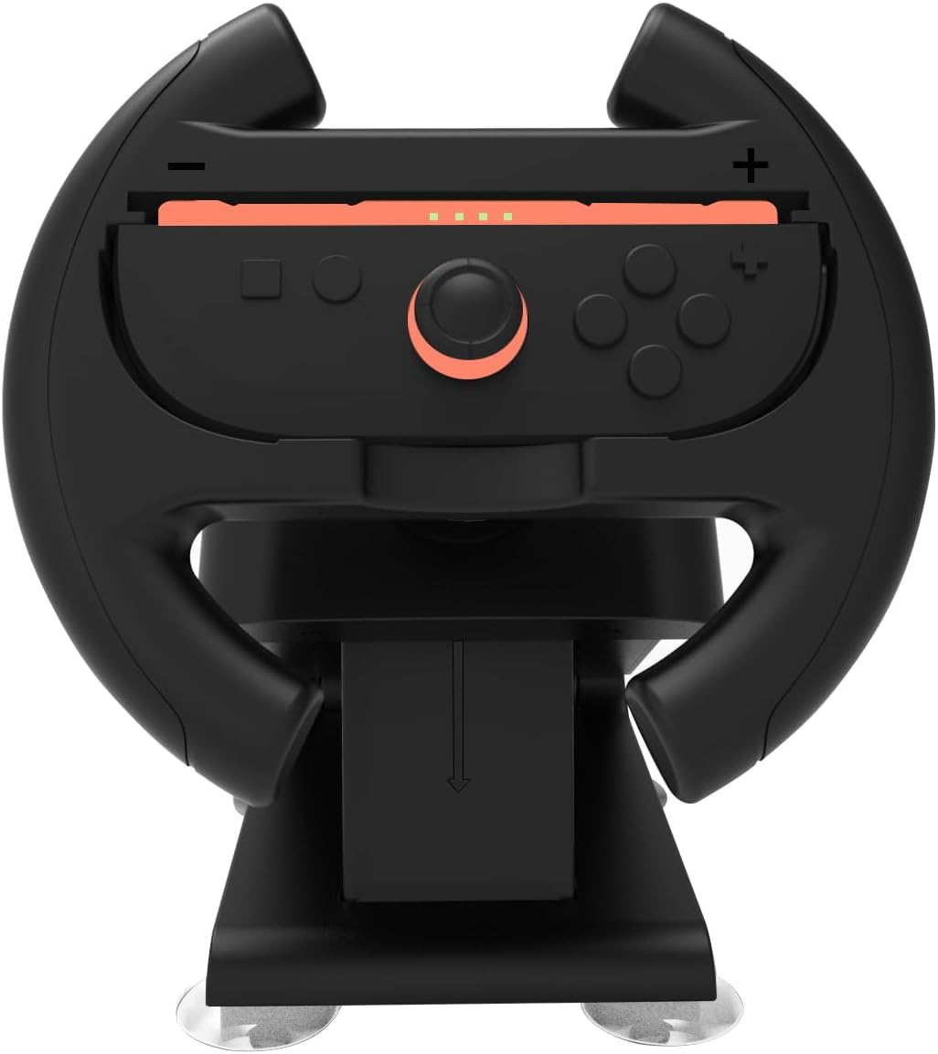 Racing Steering Wheel for Nintendo Switch/Switch 2, Racing Wheel Table Attachment with 4 Suction Cup for Joycons, Enhanced Stability for Immersive Racing Games image number 2