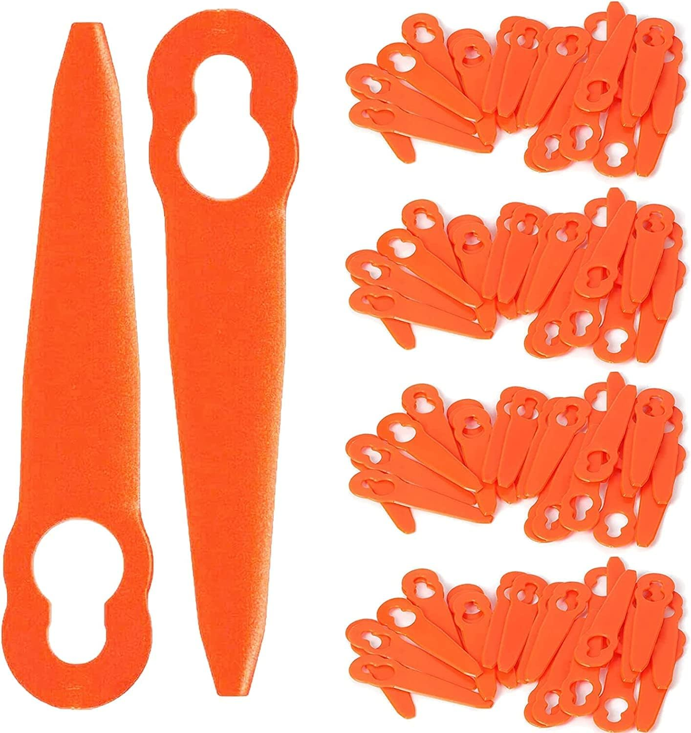 50PCS Plastic Blades Replacement for STIHL Polycut 2-2 FSA 45 FSA 57 FSE 52 / Sun Joe 24V-GT10 Lawnmower Trimmer Grass Cutter Tools Garden Lawn Mower Trimmer Blade Replace# 4008 007 1000 image number 1