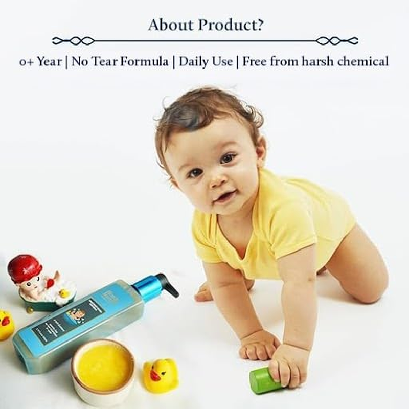 Blue Nectar Baby Shampoo with Natural Ghee for Gentle Cleansing | No Tear Formula | 0+ Year | for Dry & Sensitive Skin (200Ml, 14 Herbs) image number 5