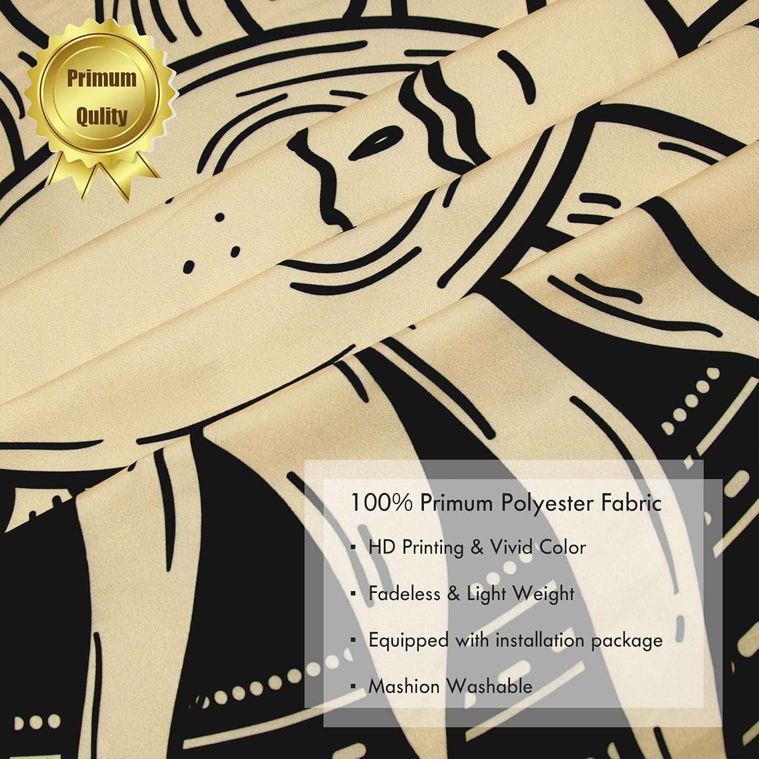 IMANDALE Sun and Moon Tapestry Aesthetic Sun Moon Tapestry Black Dark Spiritual Tapestries Wall Hanging Room Decor for Bedroom, Livingroom (51"X59", Moon and Sun)