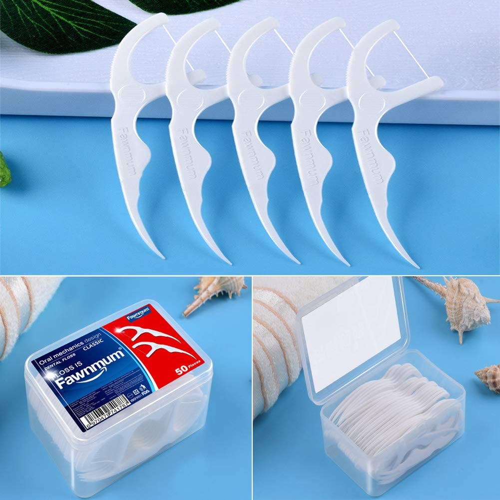 300PCS (6X50Pc/Box) Disposable Dental Flosser Dental Deep Cleaning Teeth Stick Tooth Pick Interdental Brush with Box Oral Care for Adults and Kids image number 4