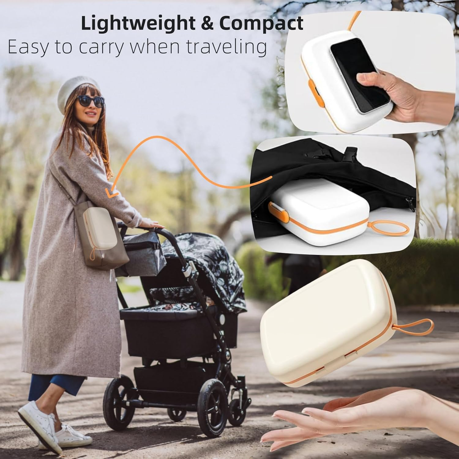 Travel Baby Bottle Brush Set with Portable Silicone Bottle Brush Nipple Cleaner Brush Straw Brush Soap Dispenser and Bottle Drying Rack (Green) - White image number 4