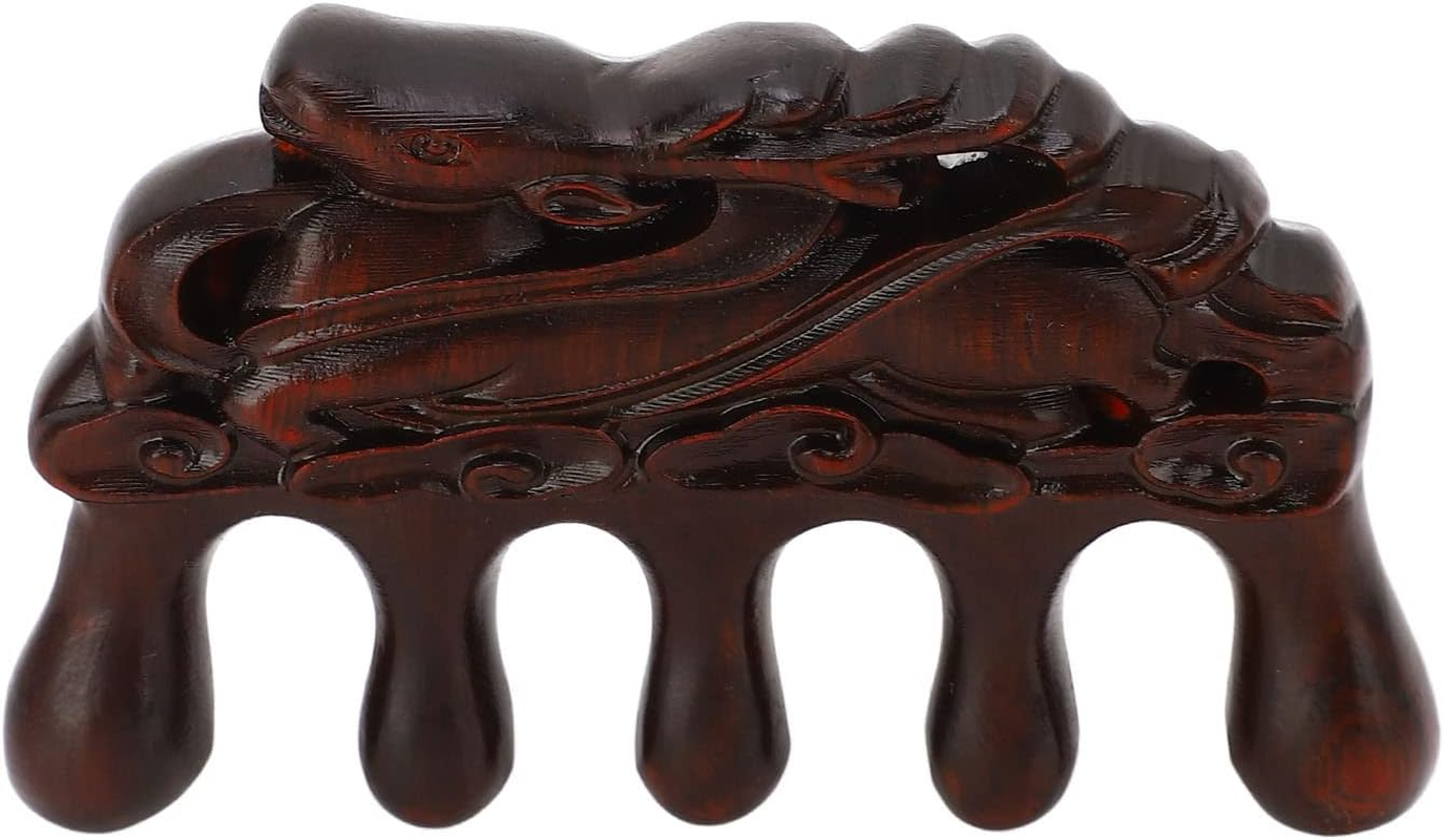 Meridians Comb Static 5 Teeth Head Scalp Wood Massage Comb image number 2