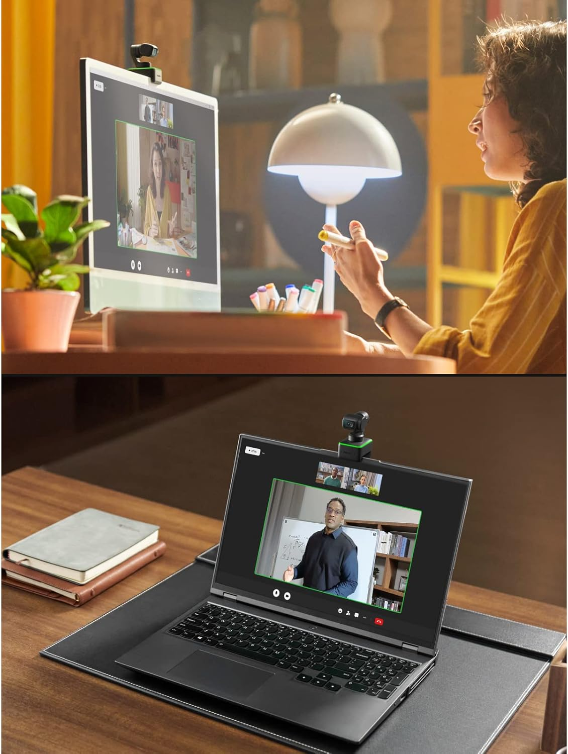 Insta360 Link 4K PTZ Webcam Kit with 1/2" Sensor, AI Tracking, Gesture Control, HDR, Noise Cancelling Microphones, Specialized Modes, Webcam for Laptop, Video Calls image number 3