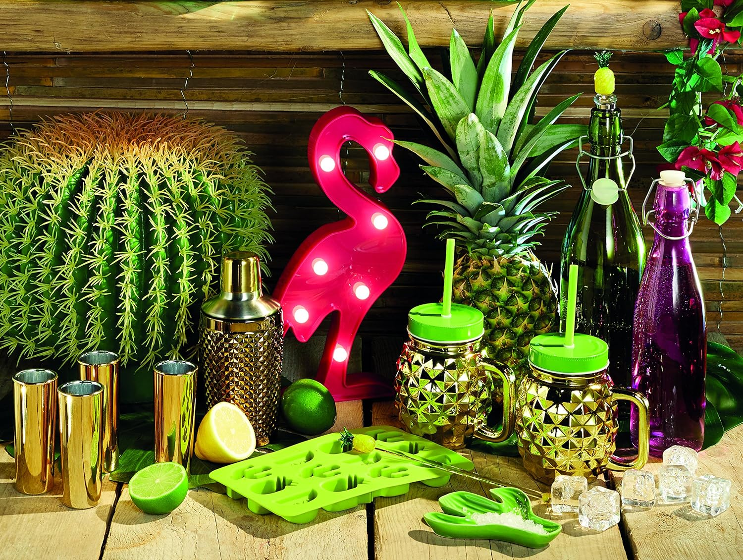 Kitchen Craft Tropical Chic Novelty Ice Cube Tray, Green, 5028250771933 image number 4