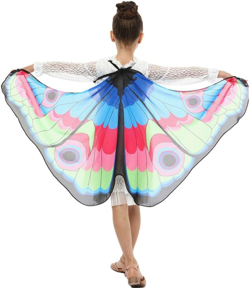 Costume Bay Kids Girls Butterfly Wings Cape Princess Scarf Fairy Wrap Cloak Shawl Book Week Halloween Costume Dress Up