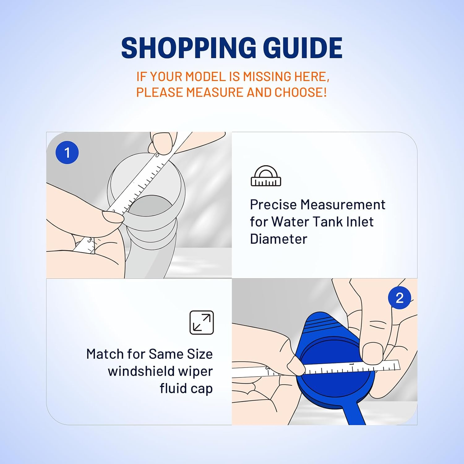 2 PCS Washer Fluid Cap for 2012-2018 Ford Focus, NWGOF Wiper Reservoir Tank Cap Compatible, Windshield Washer Fluid Cap for 2012-2018 Ford Focus Cp9Z-17A605-A-Ideal Solution image number 4