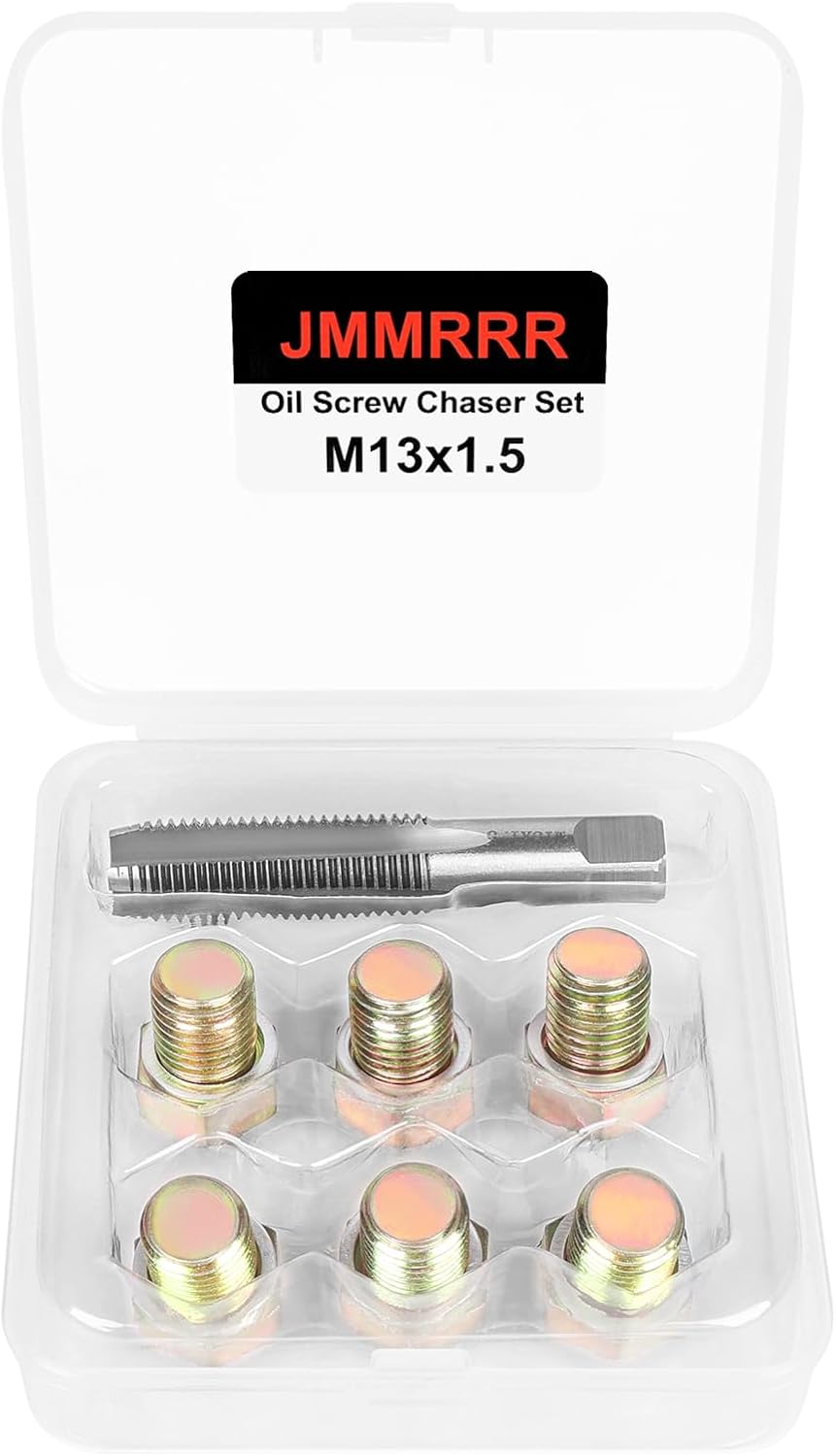 Oil Drain Plug Tap Thread Repair Kit M13 X 1.5MM Oil Pan Screws Rethread Tool Oil Drain Plug Thread Repair Tool Kit image number 6
