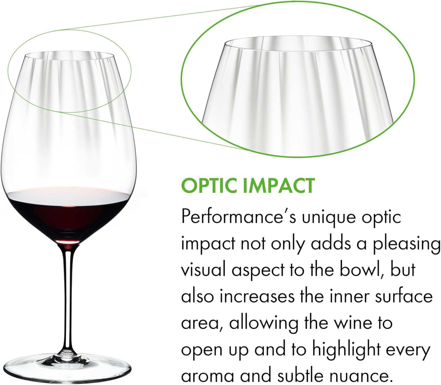 Riedel Performance Cabernet/Merlot Machine-Made Crystal Wine Glass, Clear &ndash; Elegant Glassware for Enhancing Bold Red Wines &ndash; Durable, Dishwasher Safe Design &ndash; 834 Ml Capacity (Pack of 2) image number 5