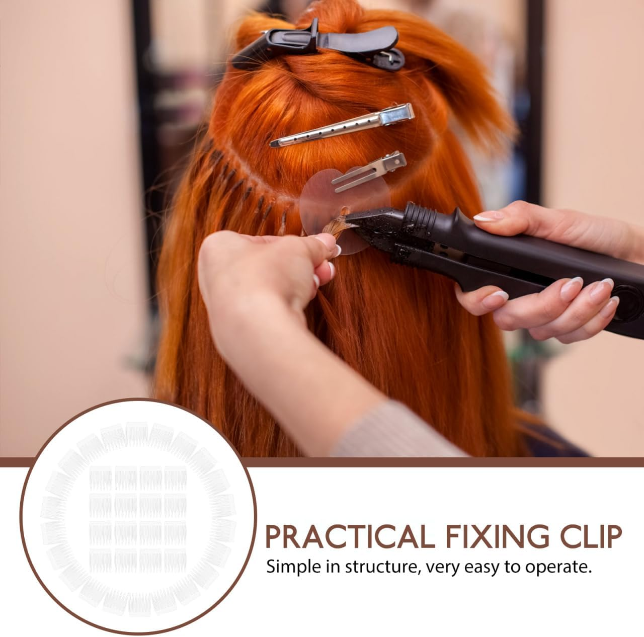 Minkissy 100Pcs 7-Tooth Mesh Cap Comb Black Wig Combs Wedding Veil Hair S U Shape Clip Hair Extension Clips Wig for Making S Clips Plastic Fork Delicate image number 1