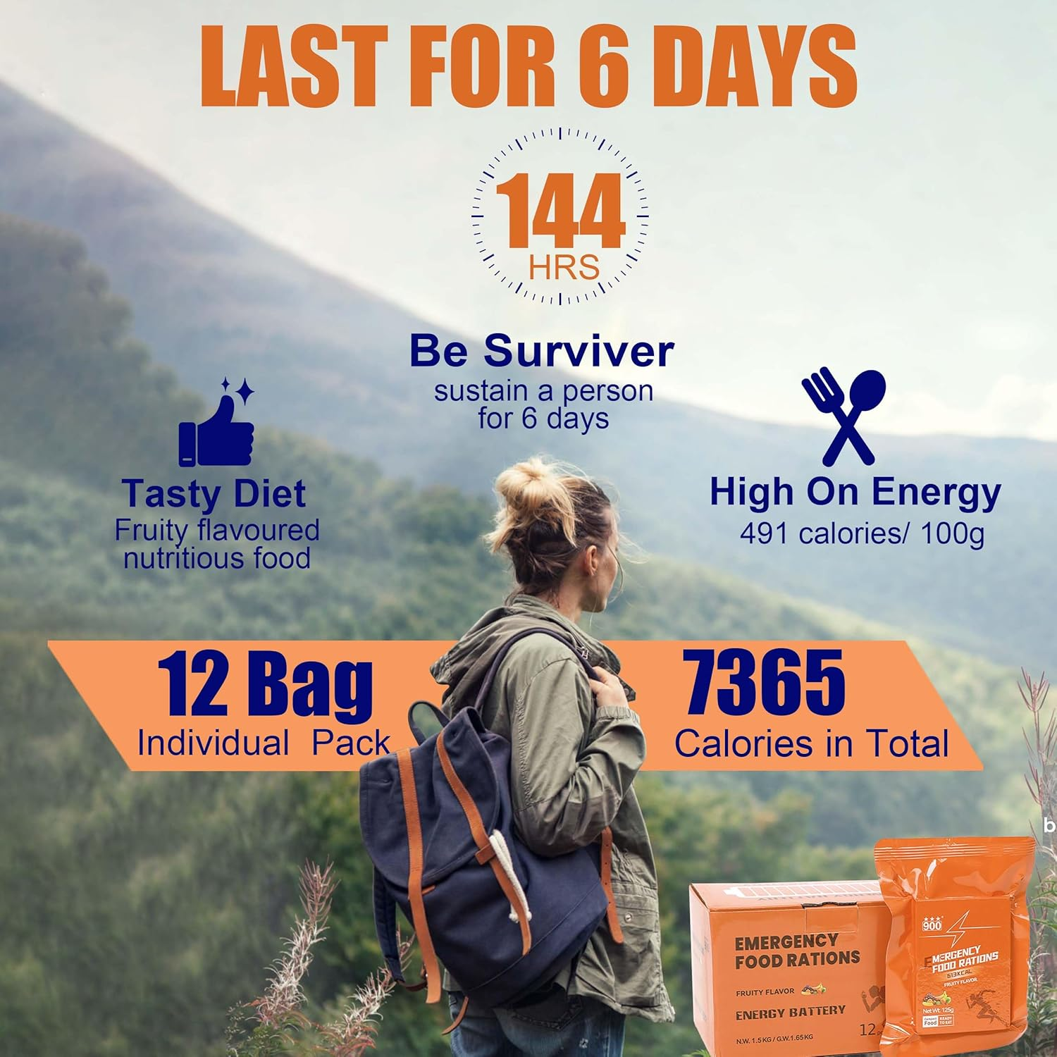 Mre Meals Military 2025, Emergency Meals Ration Bars, Camping Hiking Survival Food High Calorie Bars
