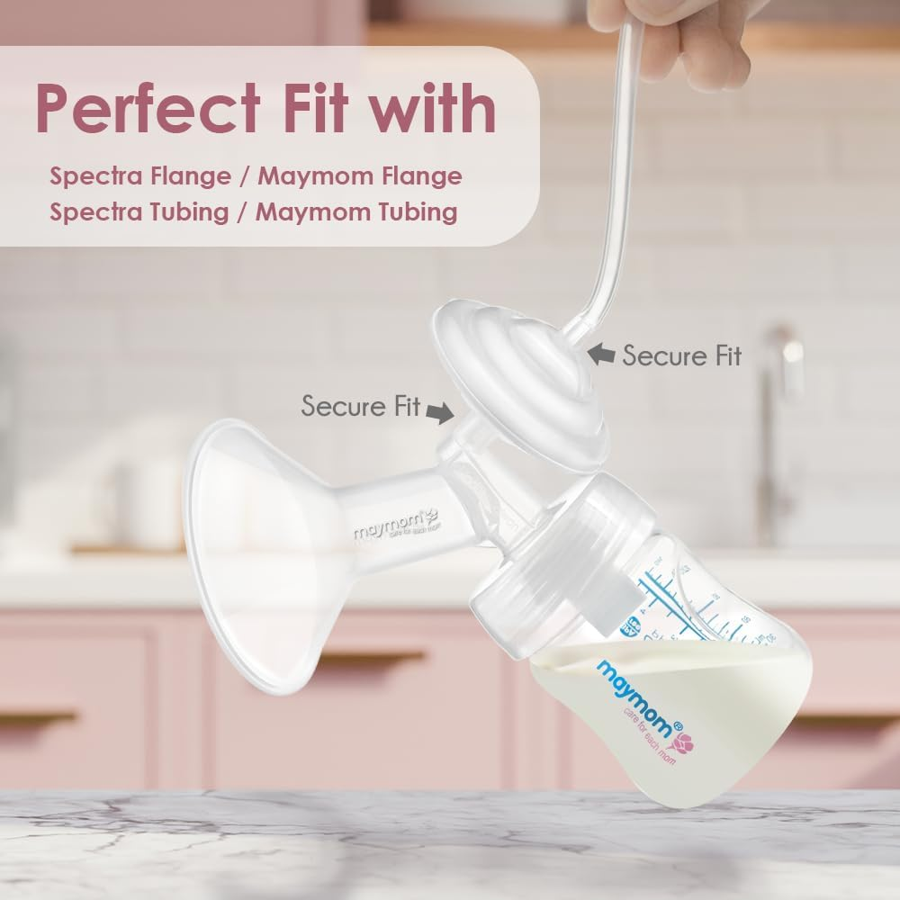 Maymom Flange 24Mm Valve Tubing Backflow Protector Compatible with Spectra S2 Spectra S1 Spectra 9 plus Breastpump Not Original Spectra Pump Parts or Original Spectra S2 Accessories image number 6
