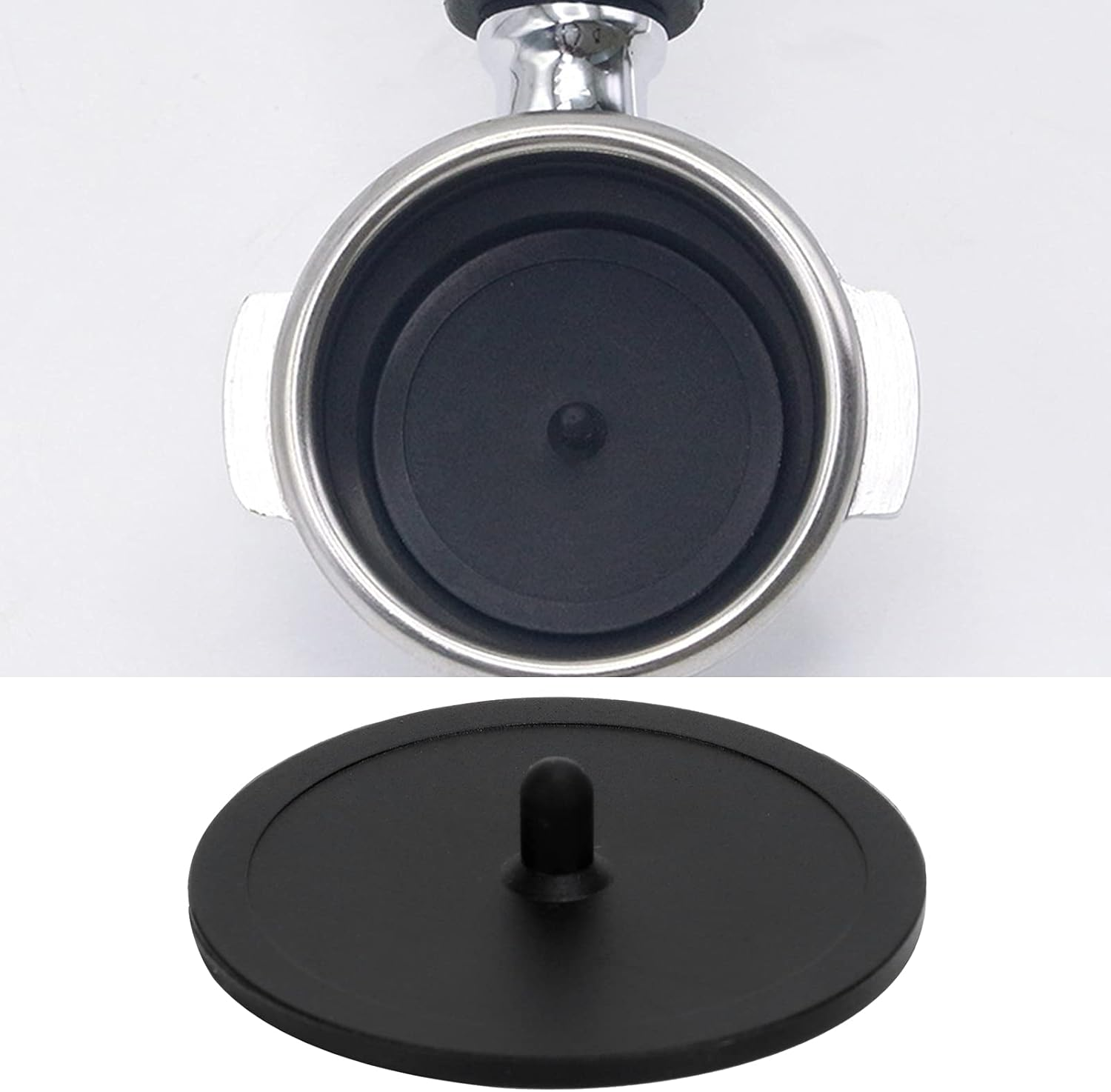 Coffee Blind Filter Lid, Reusable Silicone Lid, Blind Filter Backwash Disc Espresso for Coffee and Tea image number 4