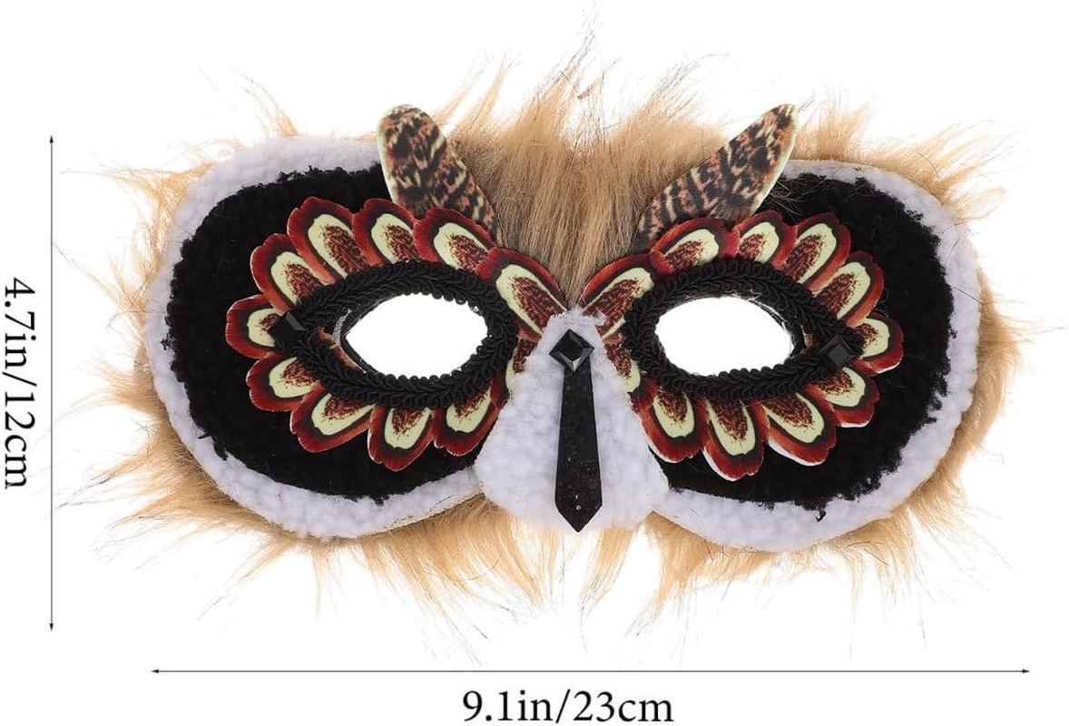 Halloween Owl Mask: Animal Half Face Mask Bird Cosplay Costume Masquerade Halloween Party Cosplay Props