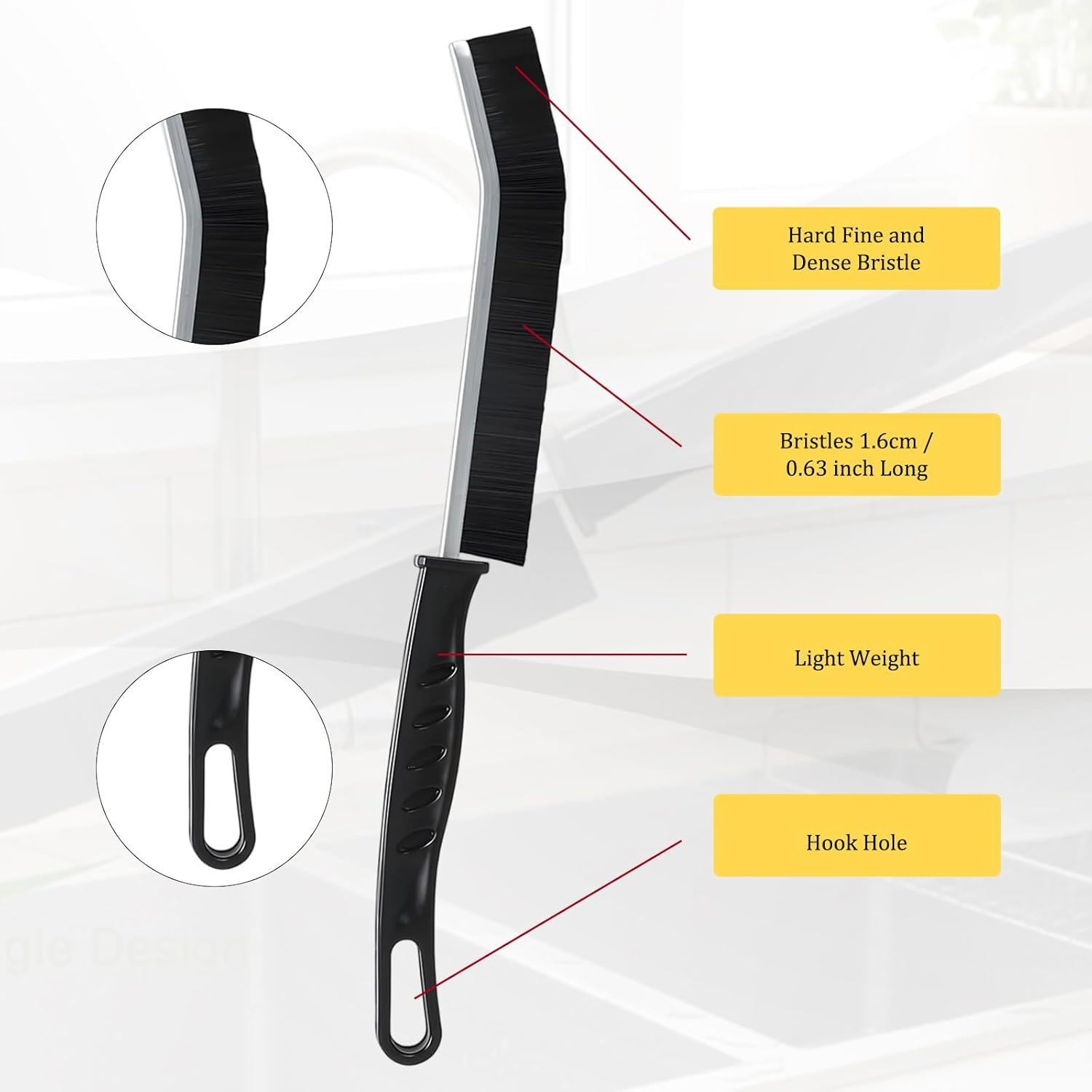 9-Piece Setcleaning Brush, Crevice Cleaning Brush and Grout Cleaner for Household & Cleaning, Multi-Purpose Scrubbing Brush for Bathroom, Shower, Kitchen, Toilet Cleaning Tools, Home Essentials